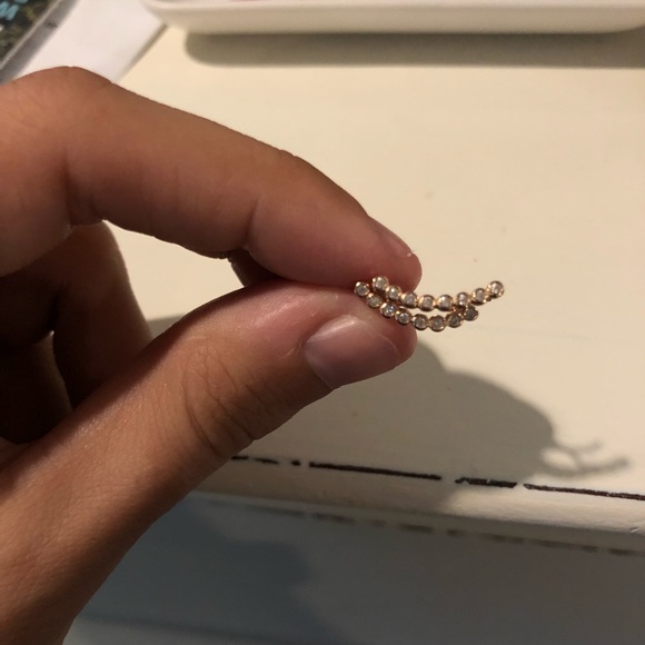 Shashi Noa rose gold ear climbers- worn once - Picture 3 of 6